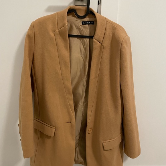 Shien oversize suede blazer jacket - Picture 1 of 2